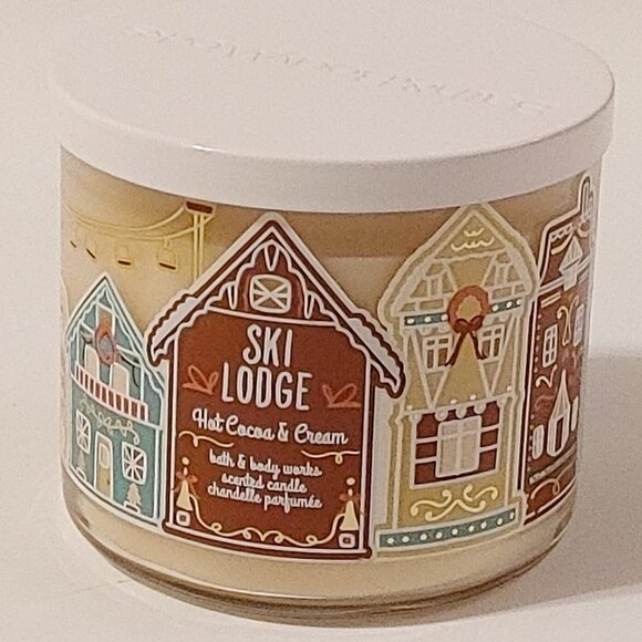 Bath and Body Works Ski Lodge Three Wick Candle BNIP Hot Cocoa & Cream - Picture 1 of 9